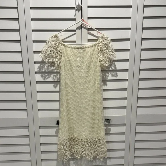 Flying Tomato NWT lined Cream Lace Midi Dress - Picture 5 of 8